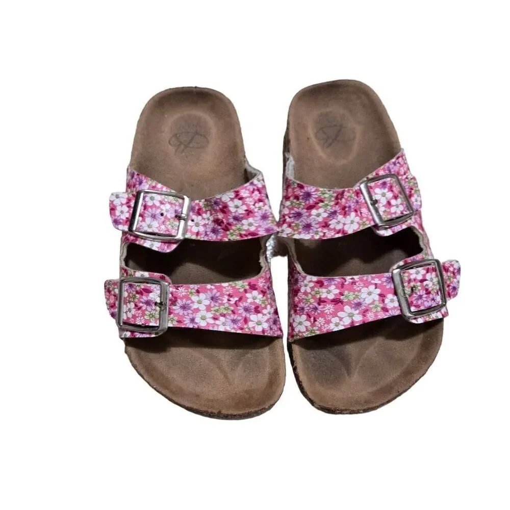 Bobbie Brooks floral slip-on sandal shoes 11
